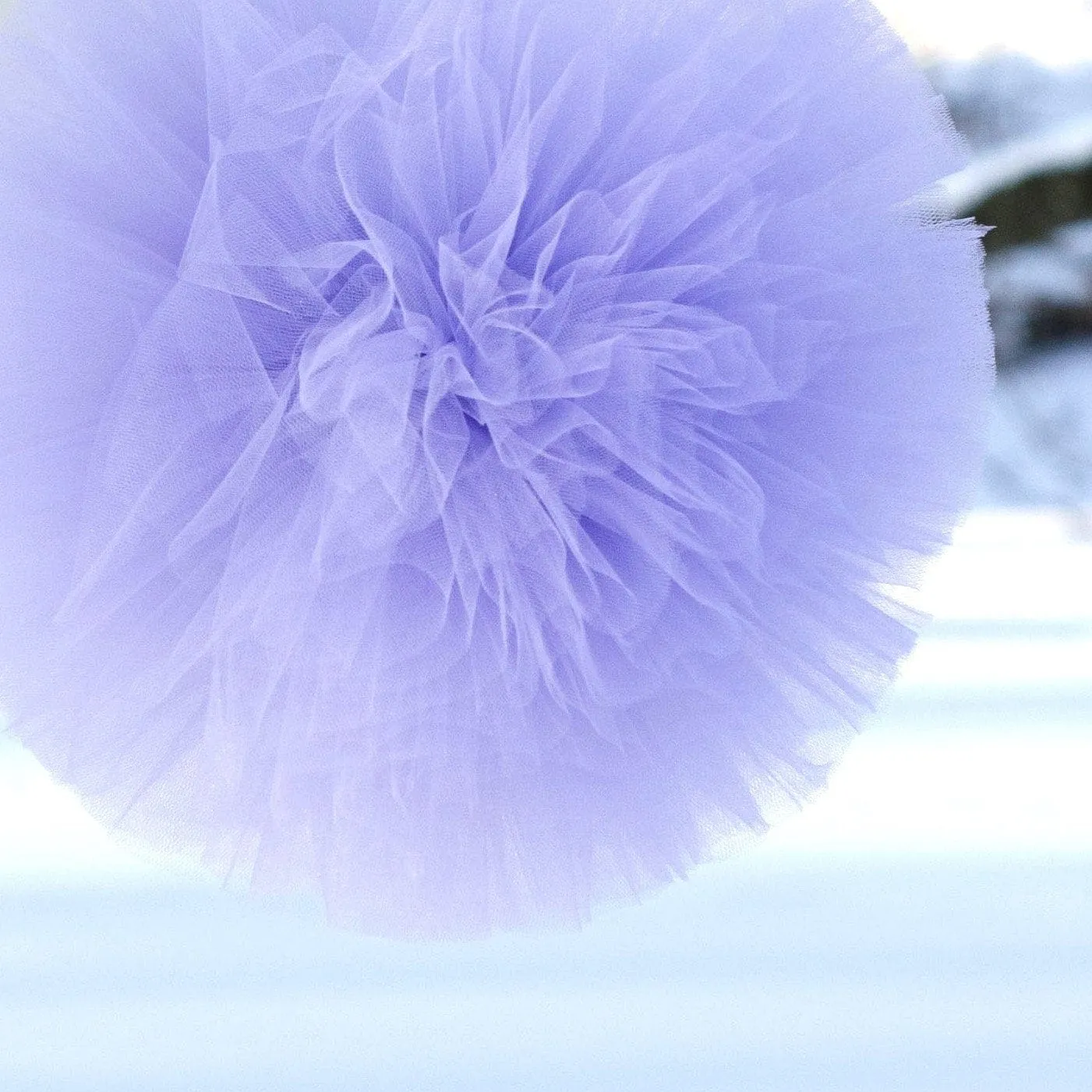 5 large size tulle pom poms set