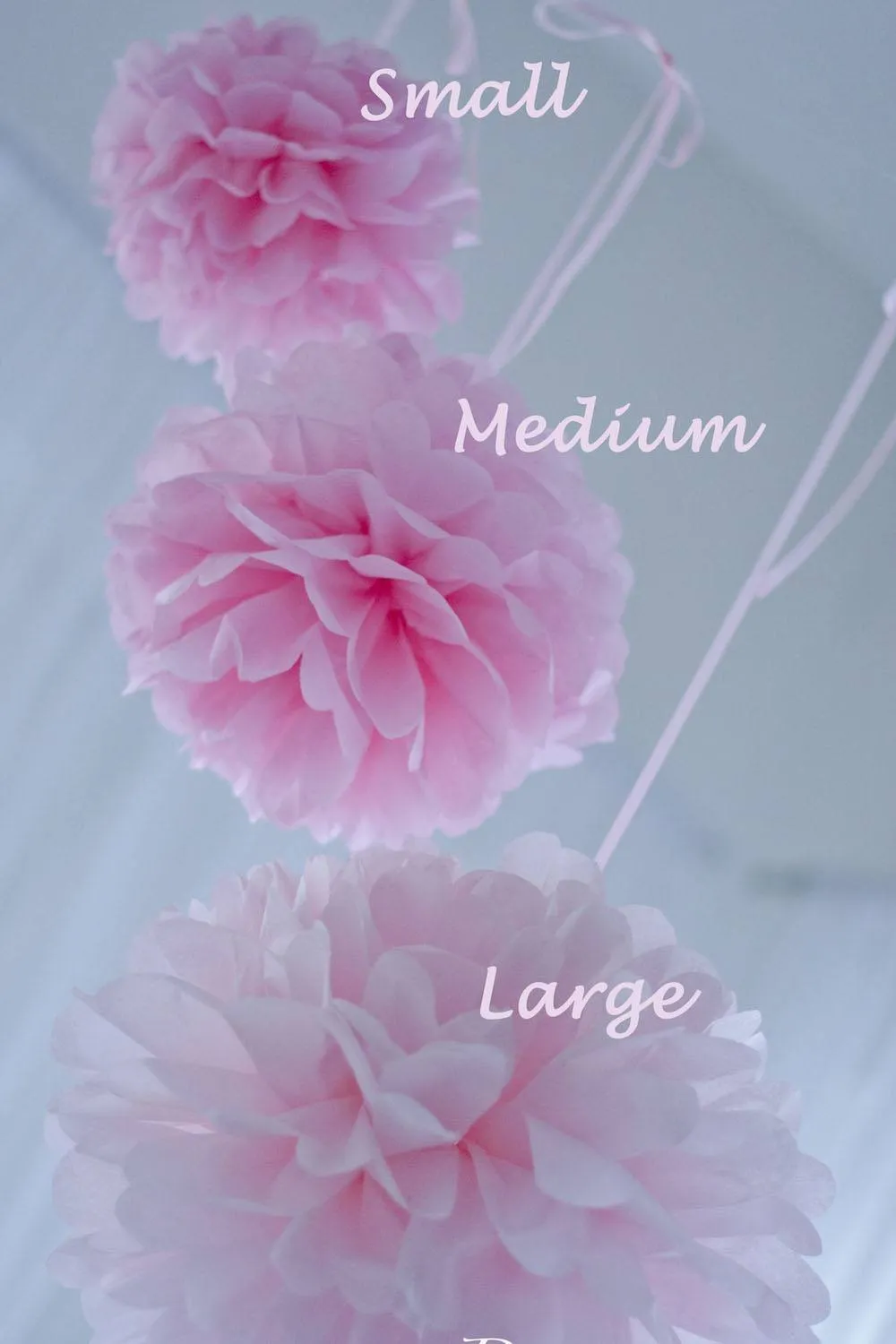 63 mixed size pom poms value set - custom colours - 3 sizes