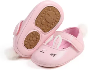 Antheron Baby Girls Mary Jane Flats Soft Sole Infant Moccasins Floral Sparkly Toddler Princess Dress Shoes
