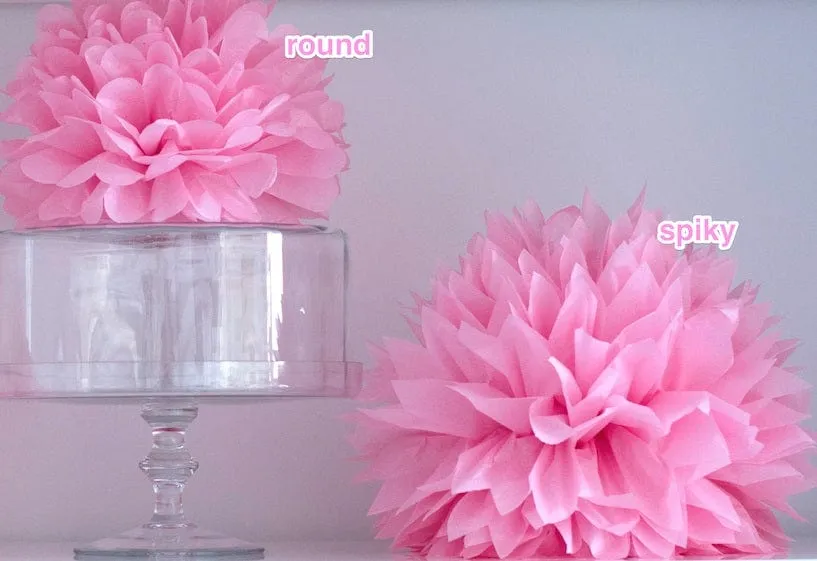 Aquamarine tissue paper pom pom