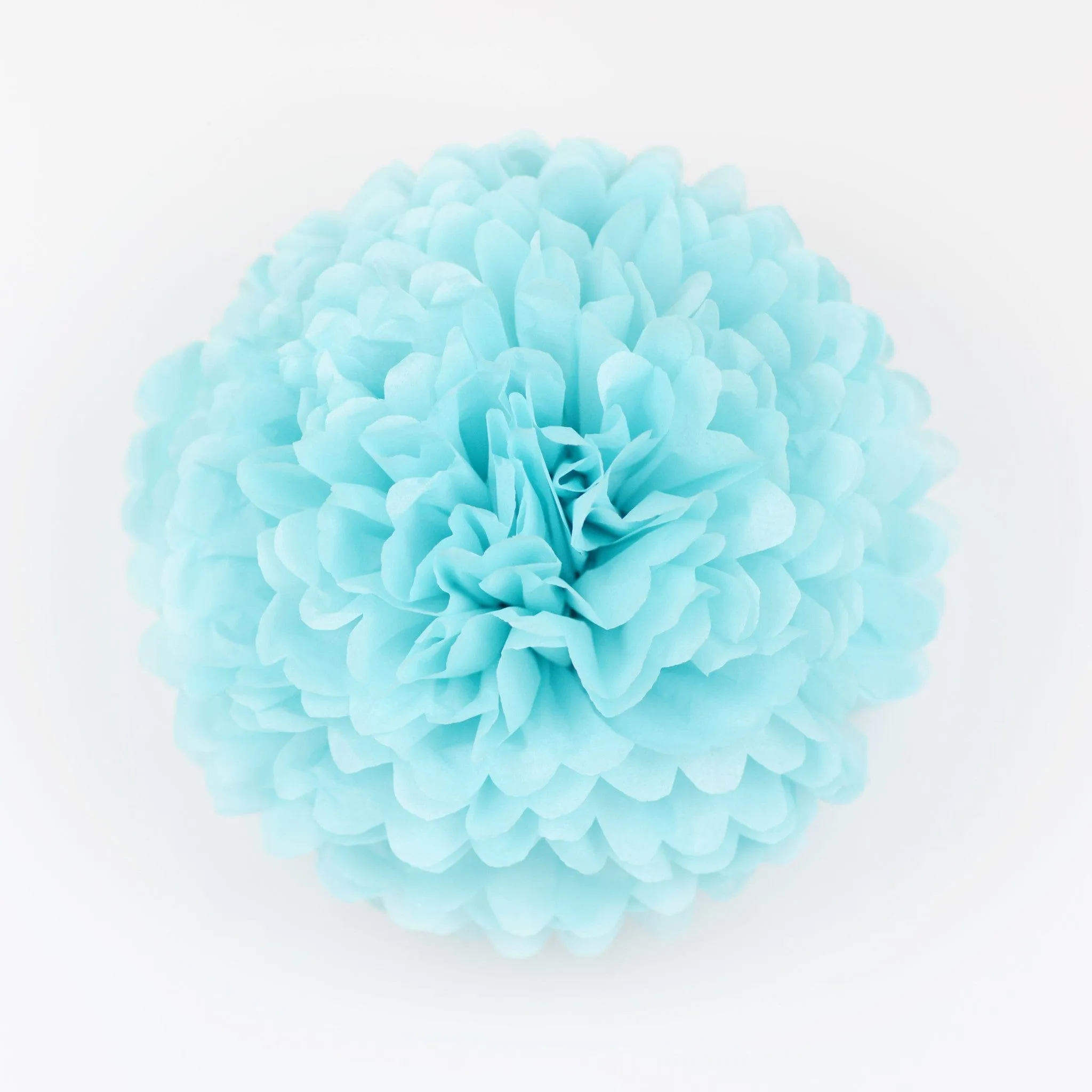 Aquamarine tissue paper pom pom