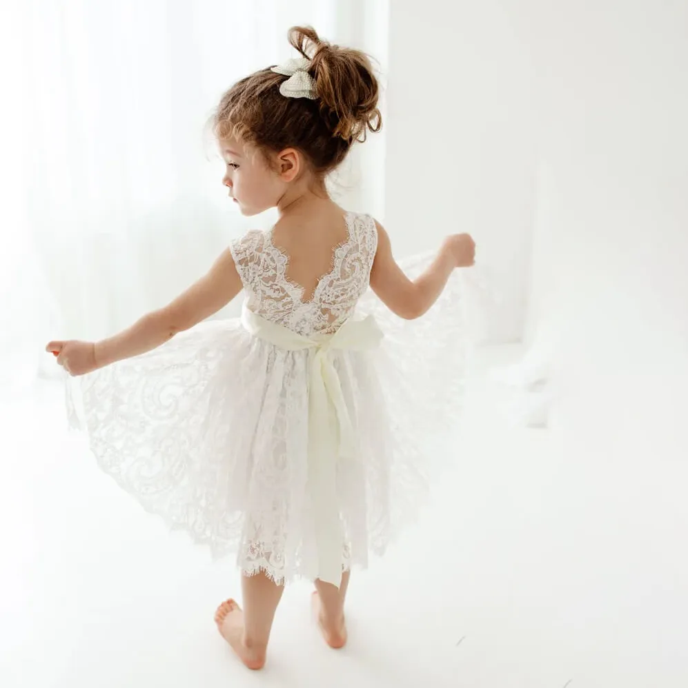 Baby Florence Flower Girl Dress - White