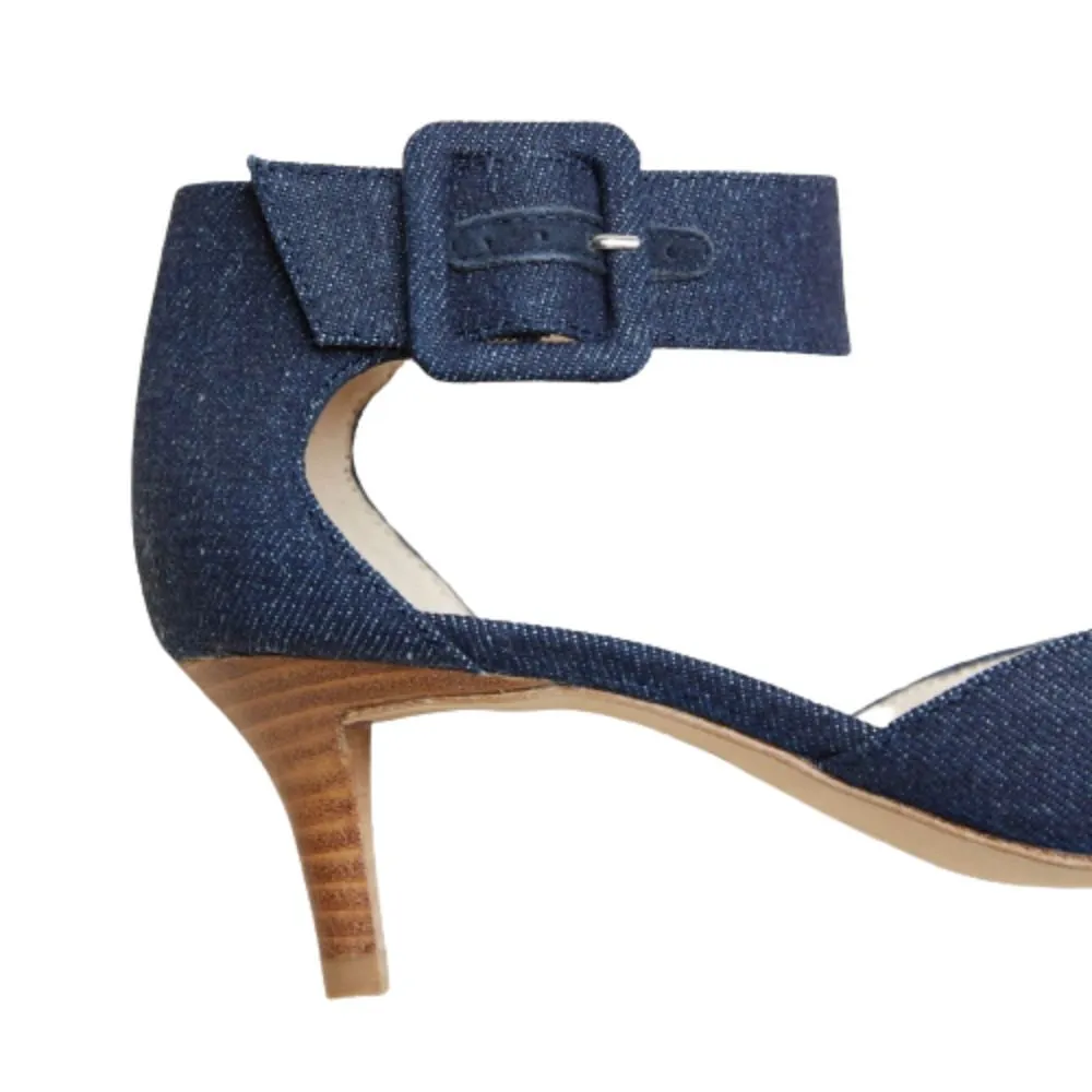 Berlin Denim Fabric Pelle Moda Suede Sandals