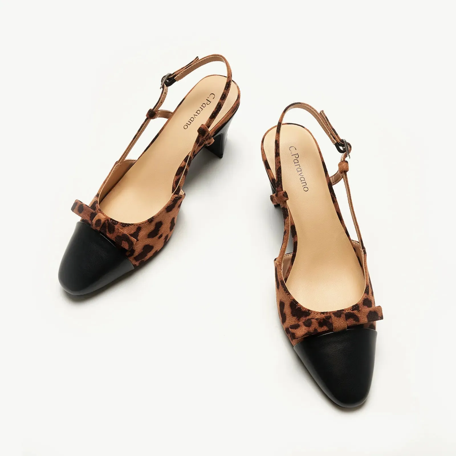 Bow Detail Colorblock Slingback Pumps (Jessica B) Social