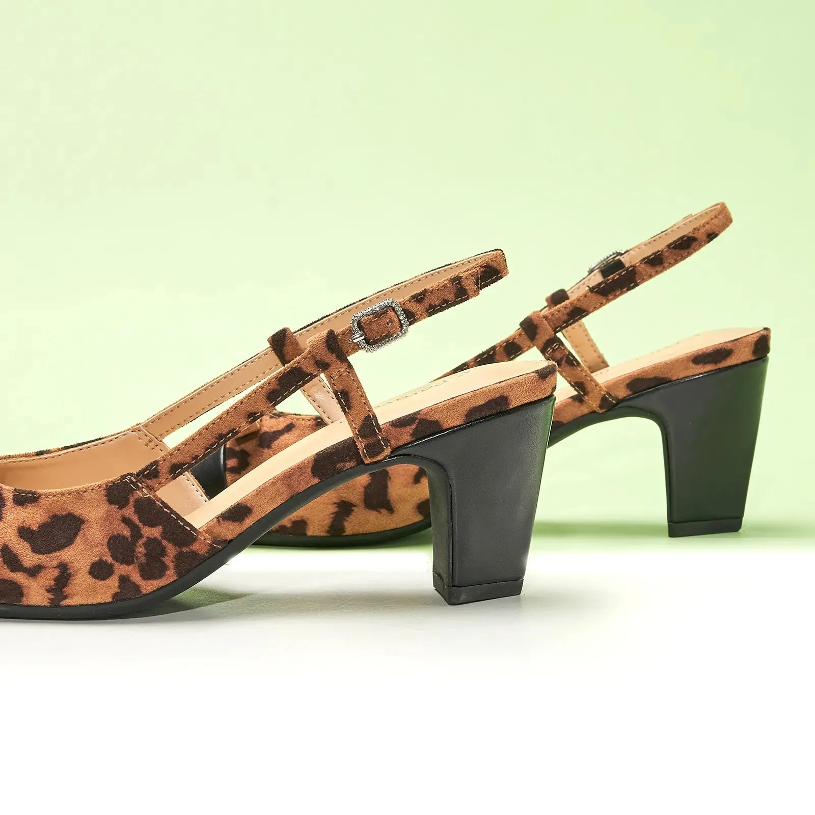 Bow Detail Colorblock Slingback Pumps (Jessica B) Social
