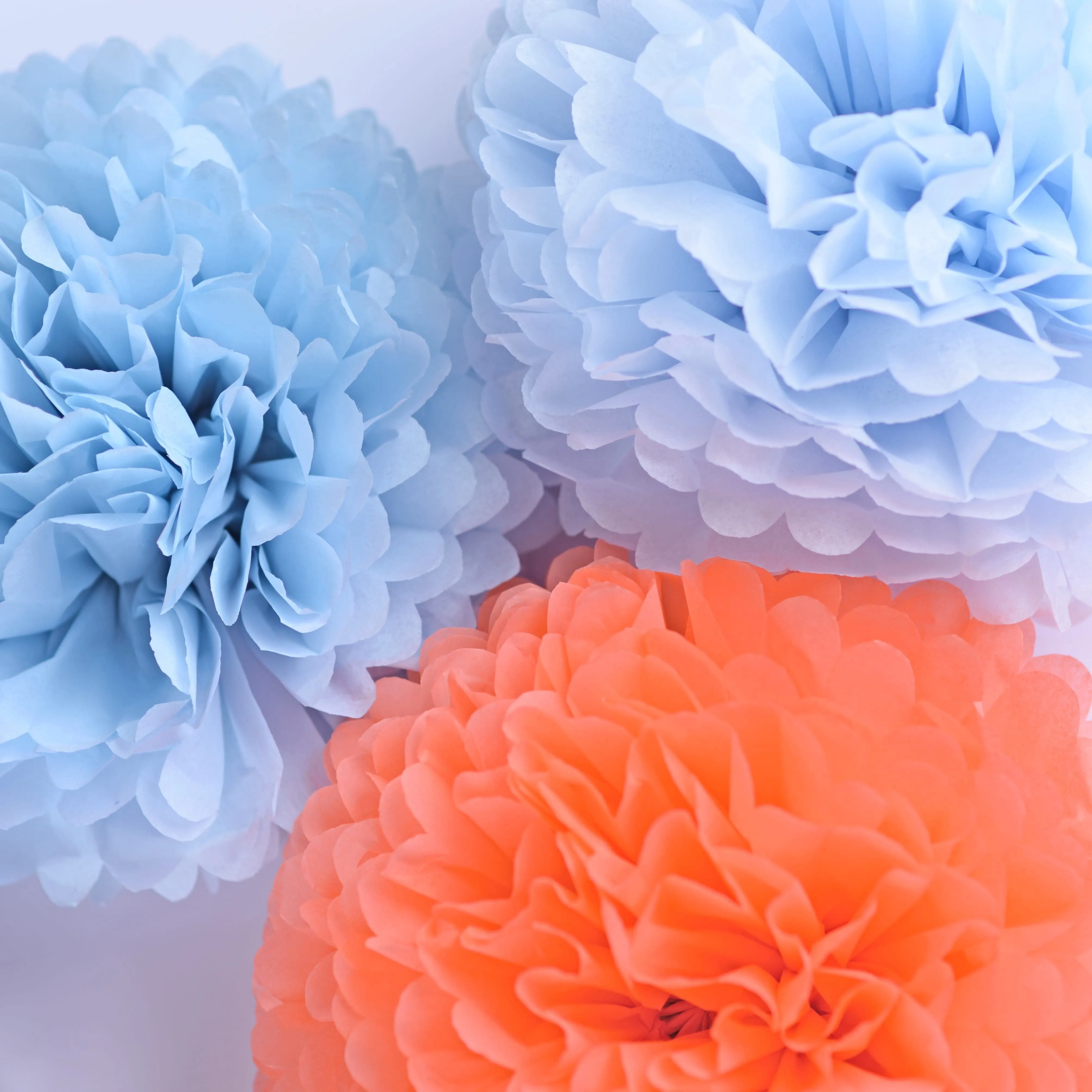 Breeze blue tissue paper pom pom