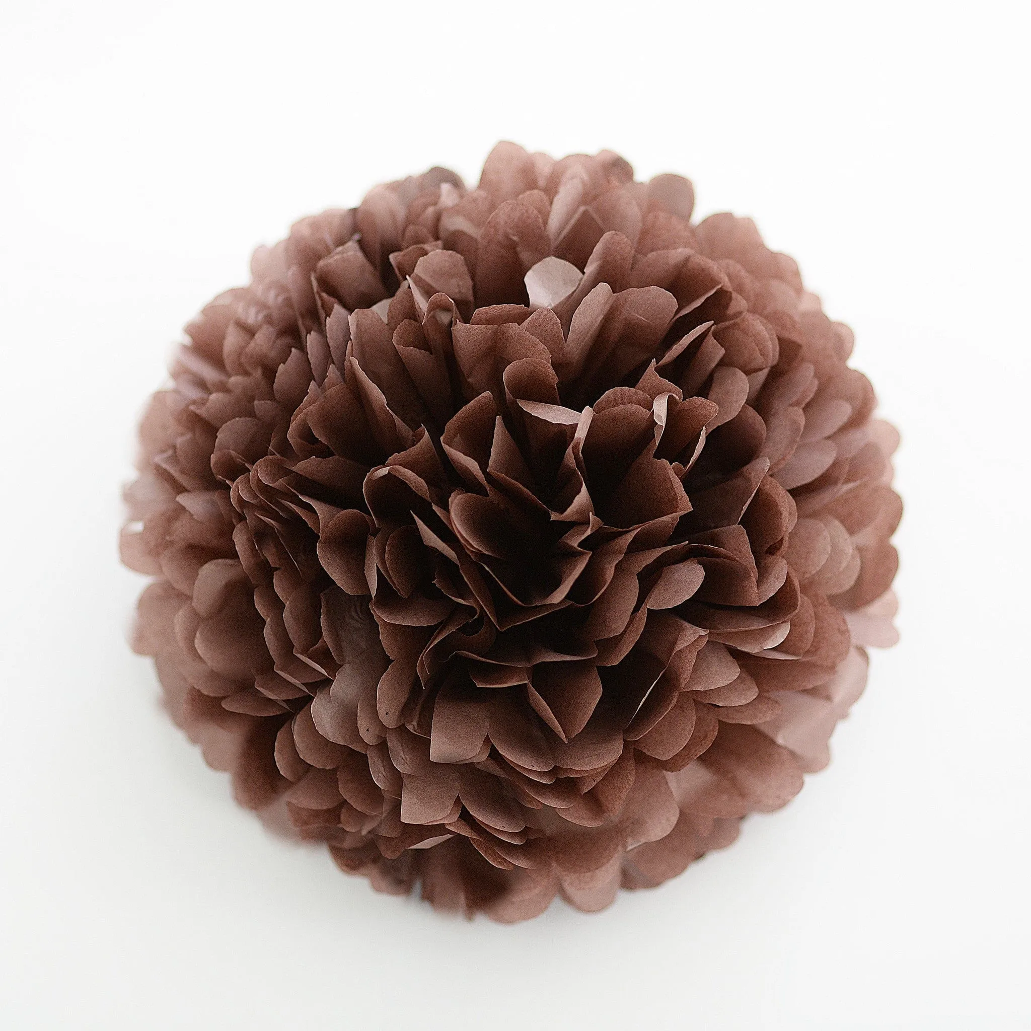 Brown tissue paper pom pom