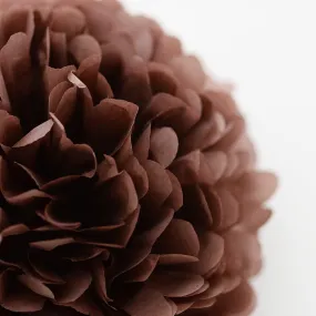 Brown tissue paper pom pom