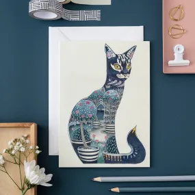 Cat at Night - Card