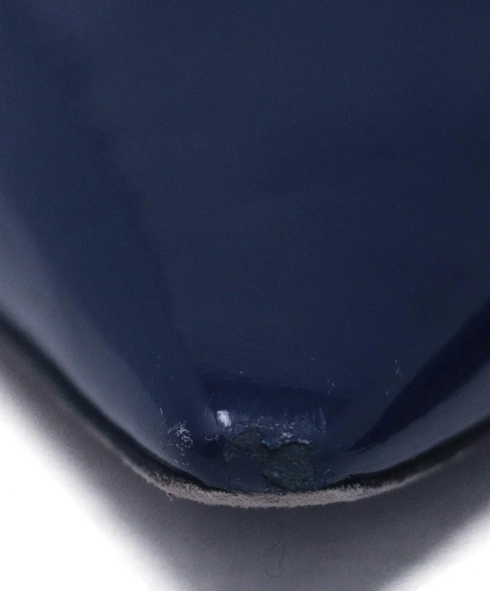 Christian Dior Navy Patent Leather Slingbacks sz 8