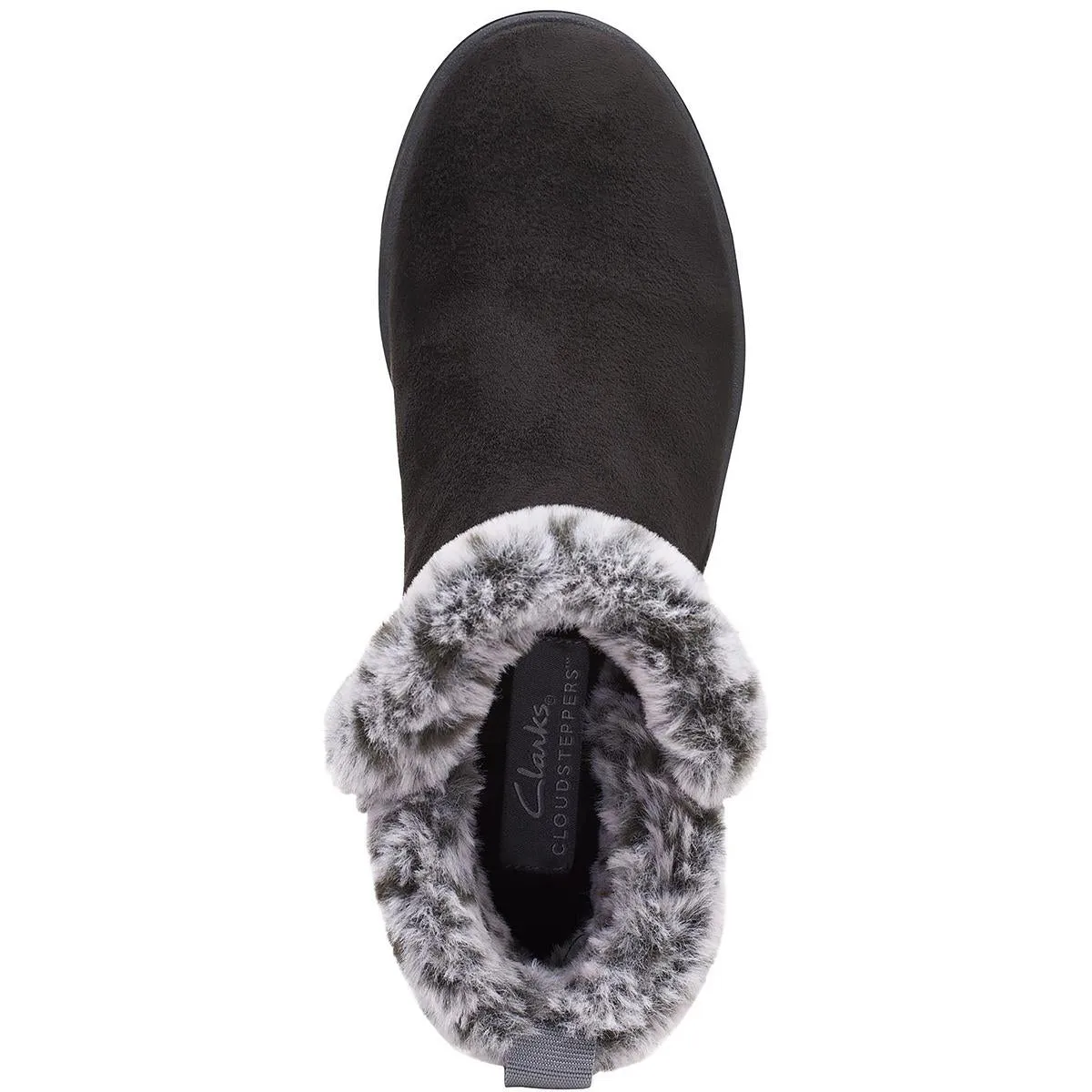 Cloudsteppers by Clarks Womens Breeze Fur Faux Fur Lined Ankle Boots