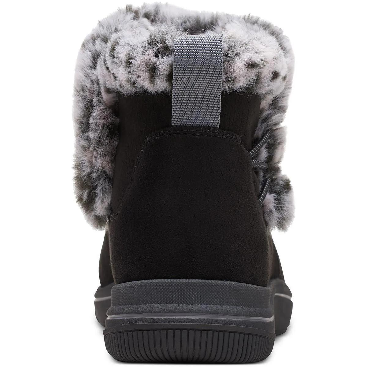 Cloudsteppers by Clarks Womens Breeze Fur Faux Fur Lined Ankle Boots