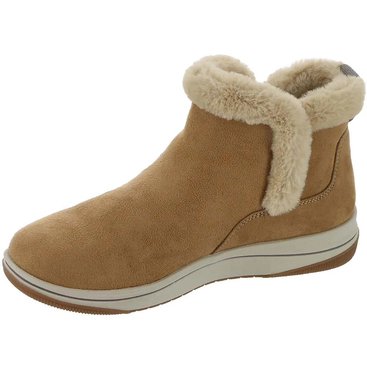 Cloudsteppers by Clarks Womens Breeze Fur Faux Fur Lined Ankle Boots
