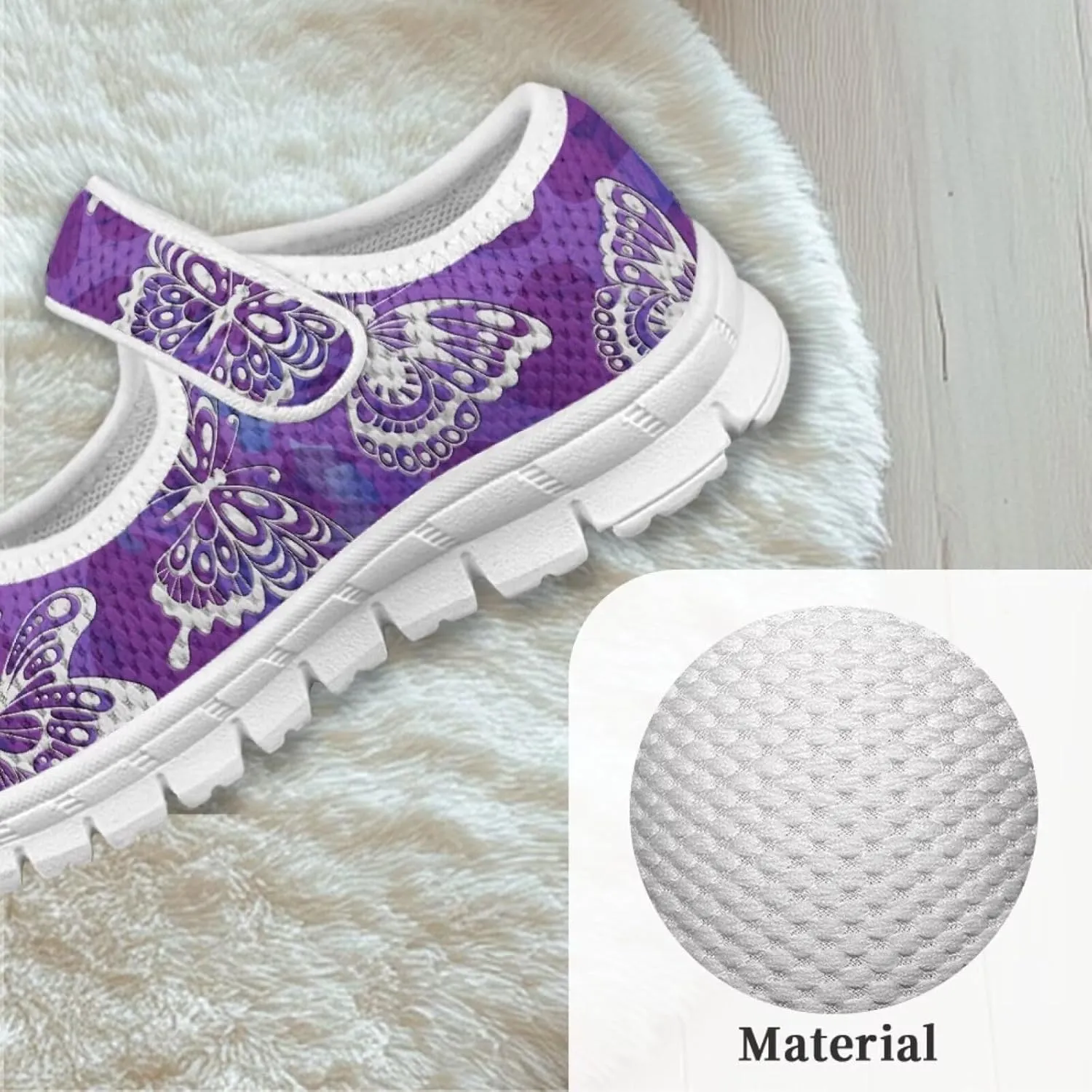 Coloranimal Mary Jane Flats Uniform Shoes for Girls Princess Shoes Girls' Flats Magic Sticker Shallow Mouth Dress Shoes with Anti Skid Sole