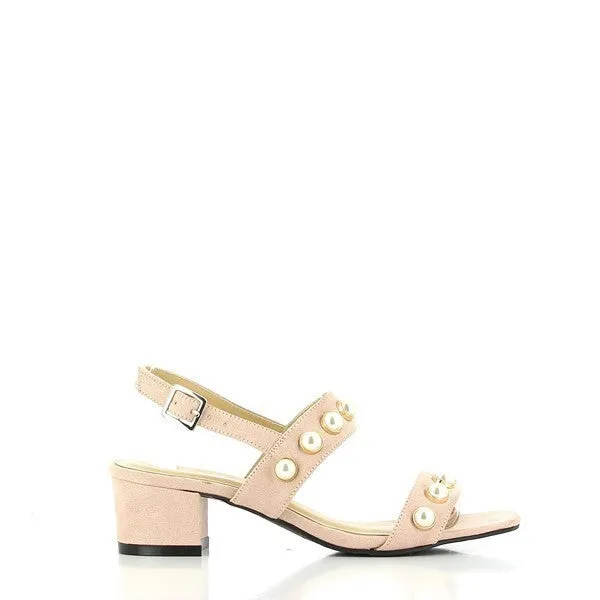 Dalessi Persia Nude Pearl Slingback Sandals