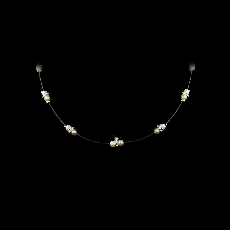 Darling Child's Double Pearl Illusion necklace