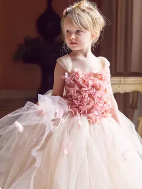 Dreamy Petal Fairy Dress Floral Wonderland Princess Dress Exquisite Floral Ball Gown