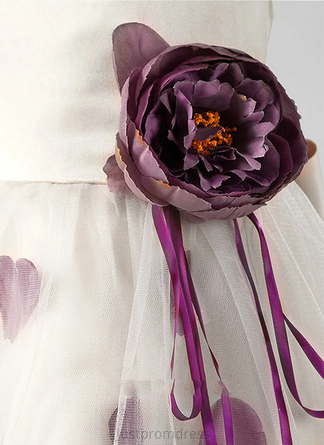 Dress Girl Alula Flower(s) Knee-length Sleeveless - With Flower Flower Girl Dresses Neck Scoop A-Line Satin/Tulle