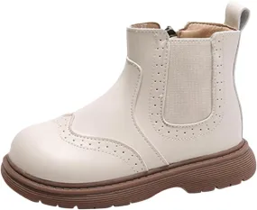 Fashion Autumn and Winter Children Boots Boys and Girls Ankle Boots Thick Soles Non Slip Side Zippers Kids Boots Heel