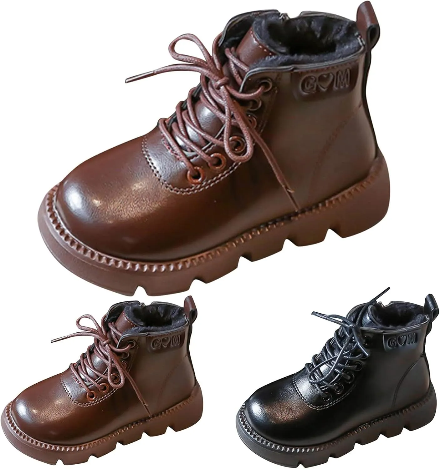 Fashion Spring and Autumn Children Boots Boys and Girls Ankle Boots Thick Bottom Non Slip High Toddler Girl Boots Size 5