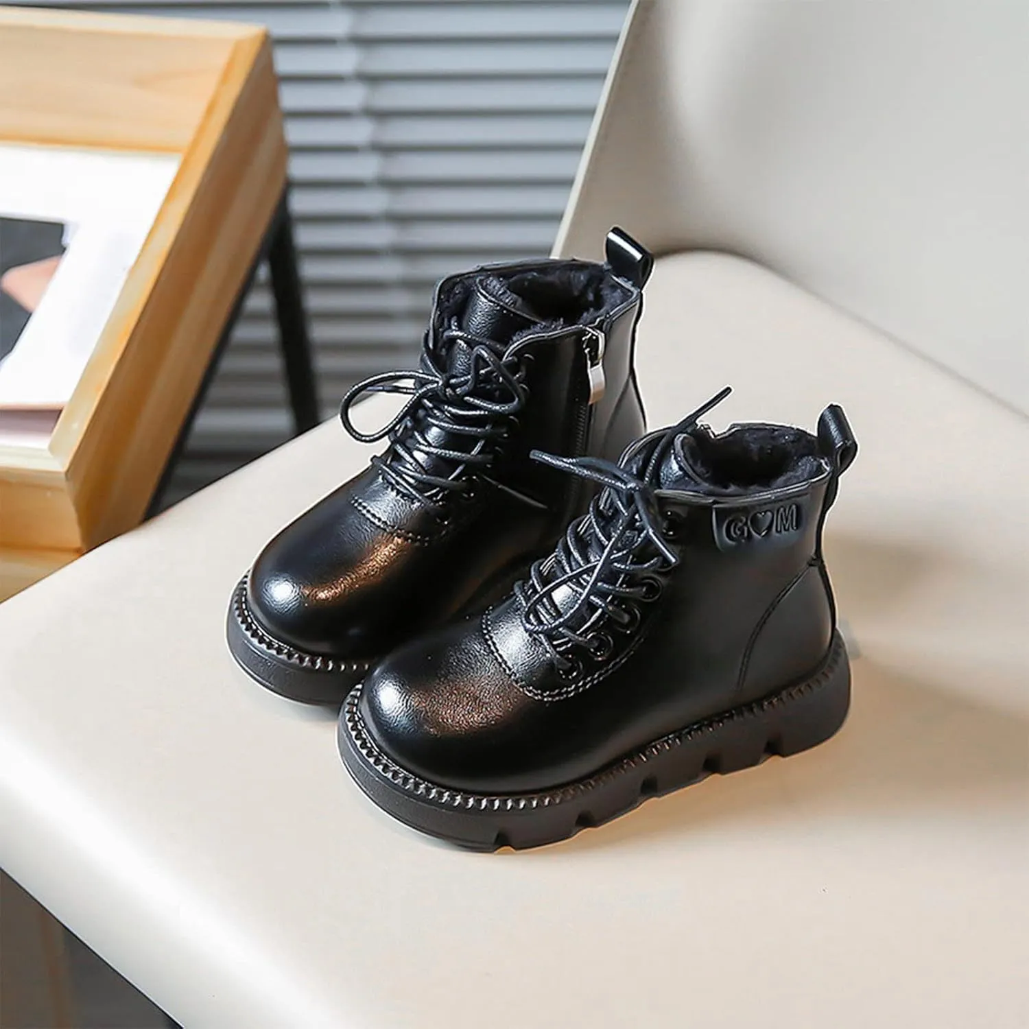 Fashion Spring and Autumn Children Boots Boys and Girls Ankle Boots Thick Bottom Non Slip High Toddler Girl Boots Size 5