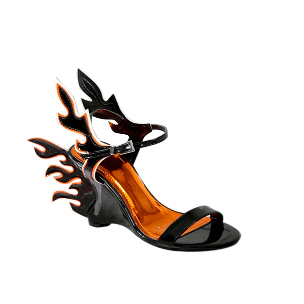 FIORE Ankle Strap Wedged Heel Sandals - 7cm