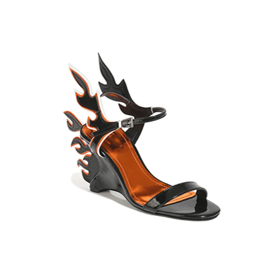 FIORE Ankle Strap Wedged Heel Sandals - 7cm