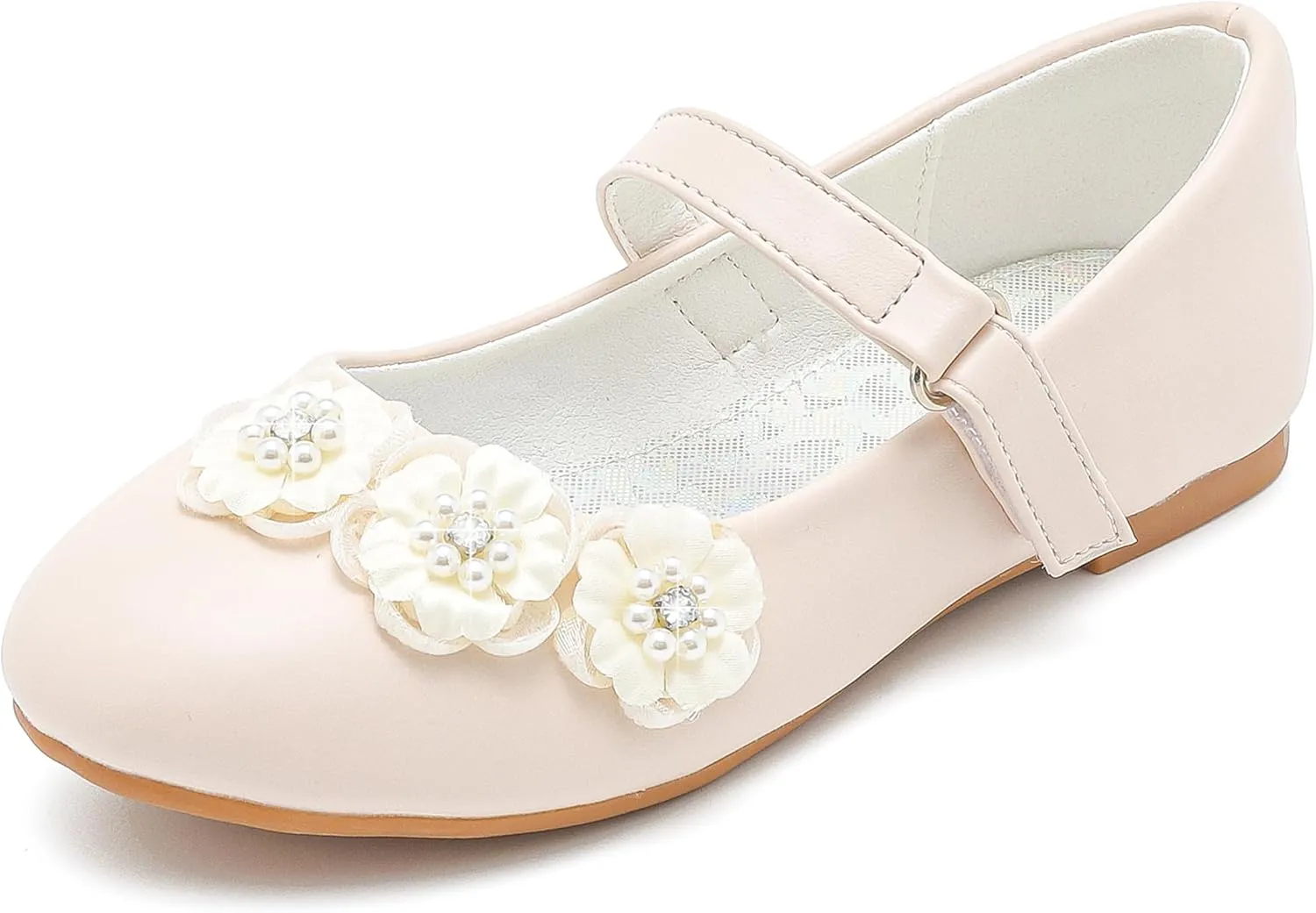 Flower Girl Shoes Dress Shoes Toddler Girls Flats Low Heel Princess Wedding Shoes for Little Big Kids