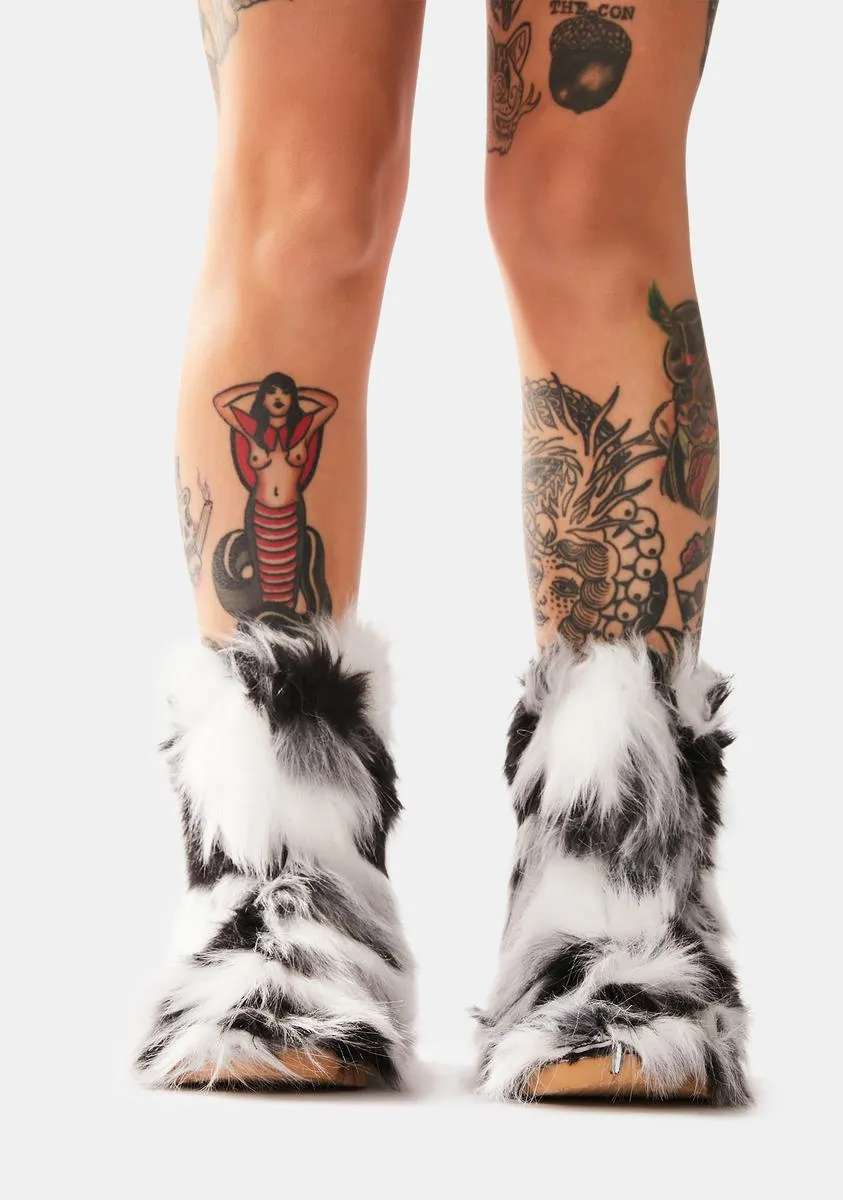 Frosty Ginger Snaps Furry Ankle Boots