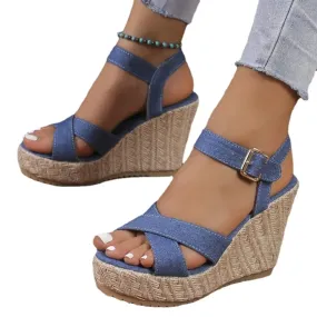 Funki Buys | Shoes | Women's Open Toe High Wedge Sandals