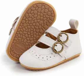 GAISUMMI Baby Girls Mary Jane Flats Shoes with Non-Slip Soft Rubber Sole Toddler First Walkers Princess Dress Shoes