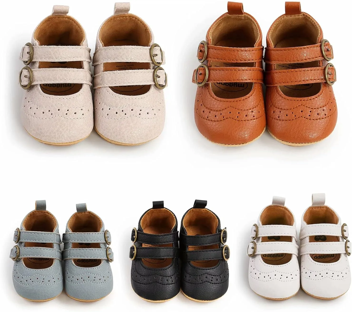 GAISUMMI Baby Girls Mary Jane Flats Shoes with Non-Slip Soft Rubber Sole Toddler First Walkers Princess Dress Shoes