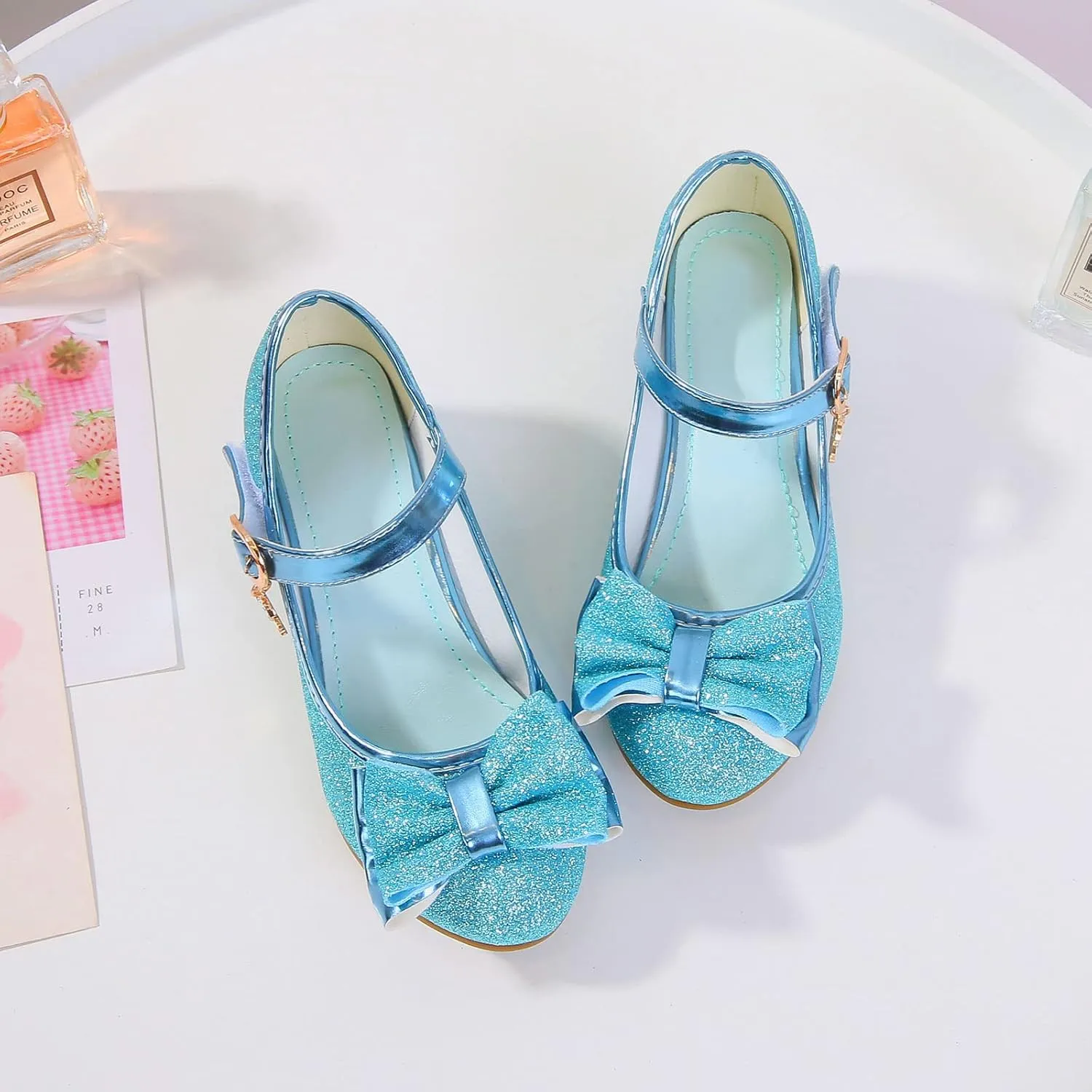 Girls Flats Sparkle Party Mary Jane Princess Dress Shoes