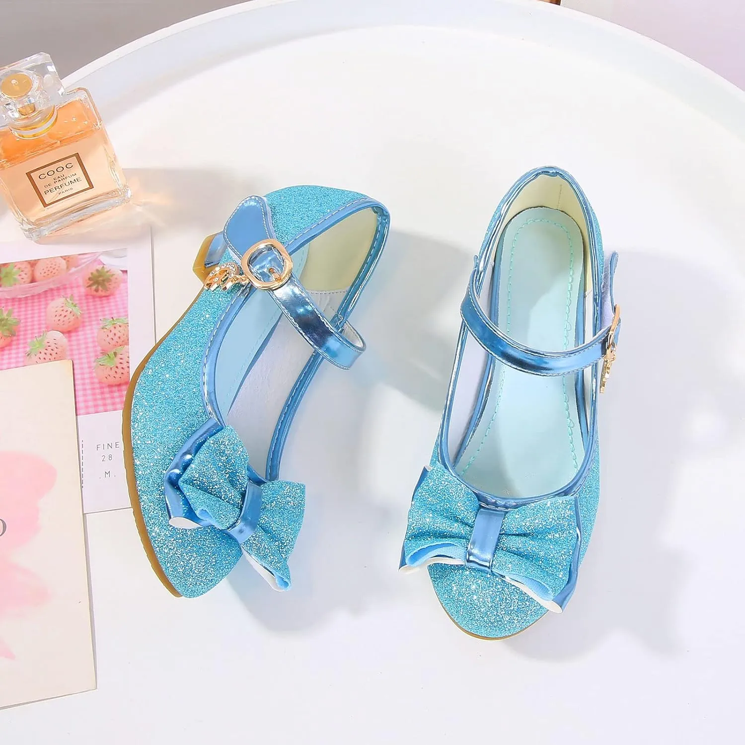 Girls Flats Sparkle Party Mary Jane Princess Dress Shoes