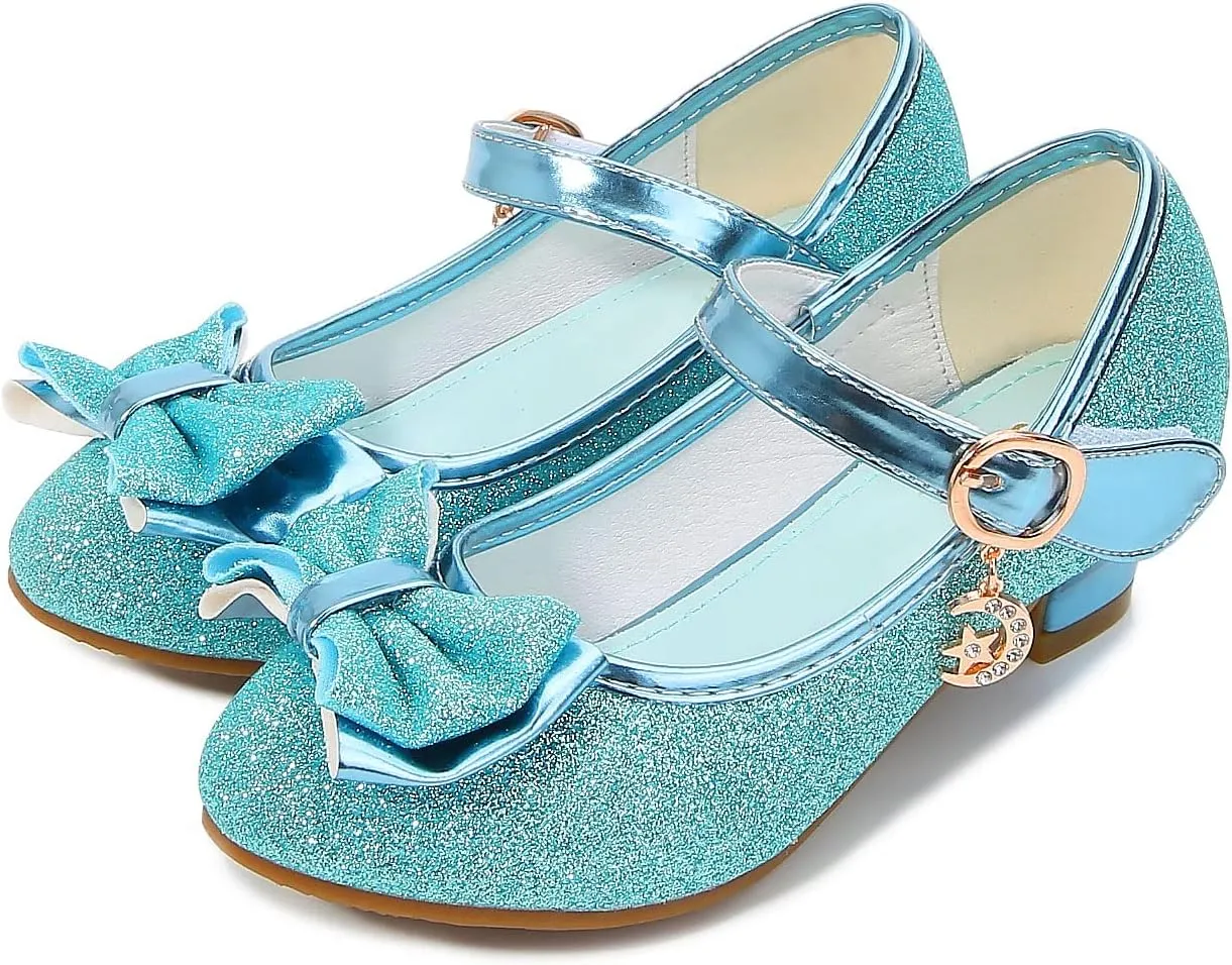 Girls Flats Sparkle Party Mary Jane Princess Dress Shoes