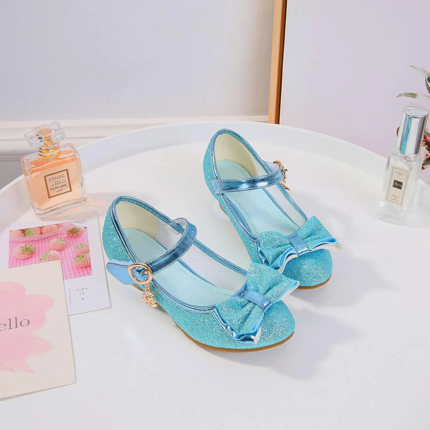Girls Flats Sparkle Party Mary Jane Princess Dress Shoes