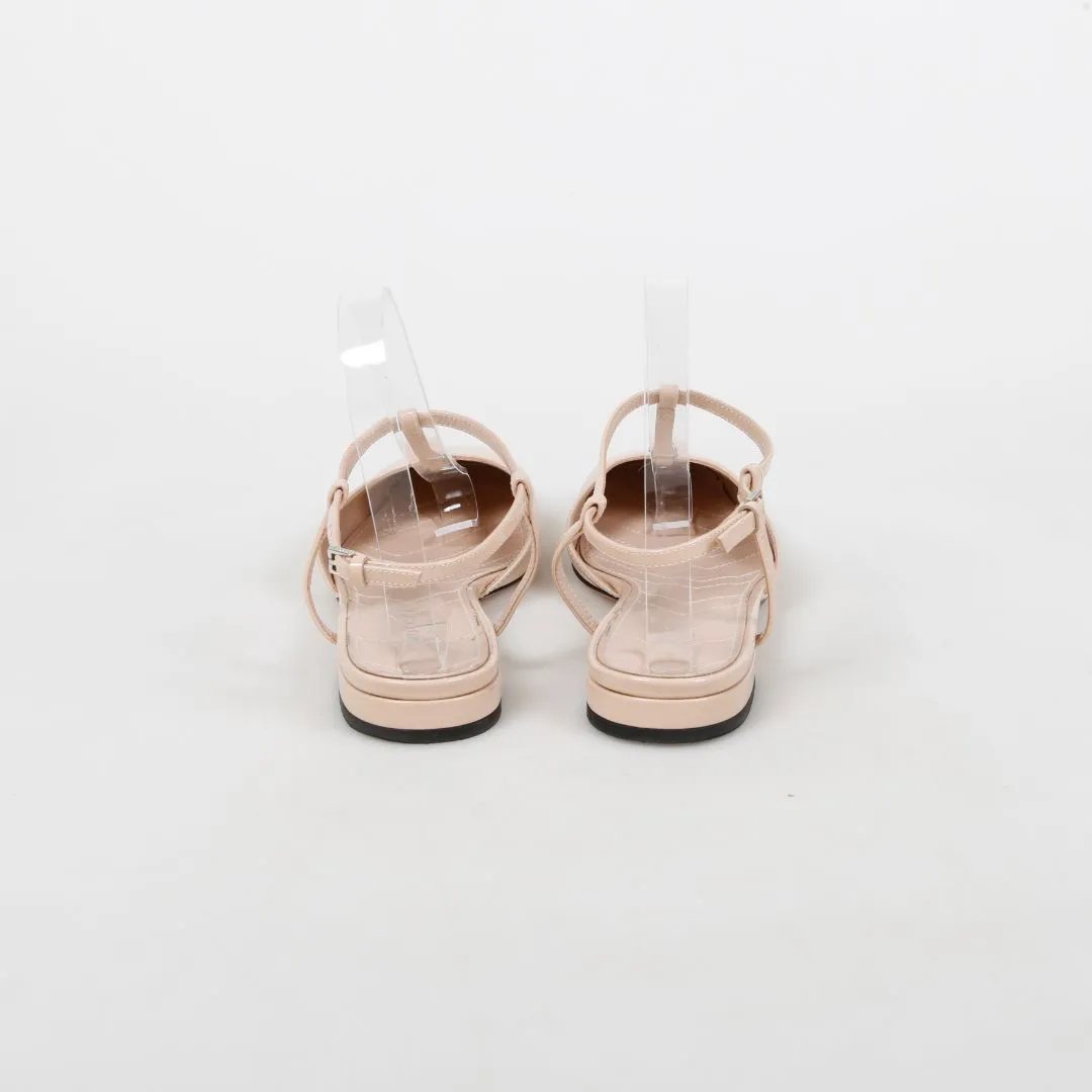 Gucci Patent Leather GG Slingback Flats Size 37