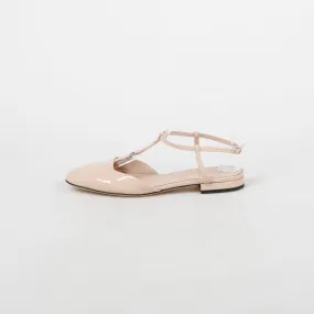 Gucci Patent Leather GG Slingback Flats Size 37