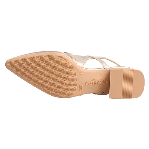 Hispanitas Ladies Sling Back Low Heels - HV253922 - Gold