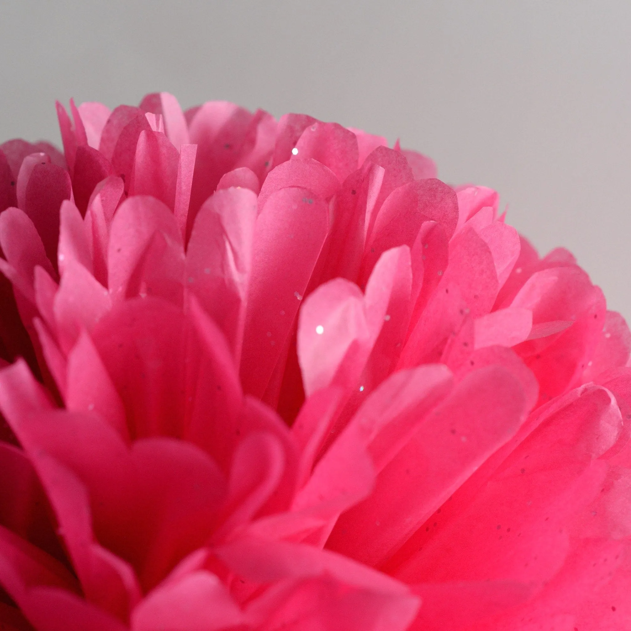 Hot pink with diamonds tissue paper pom pom