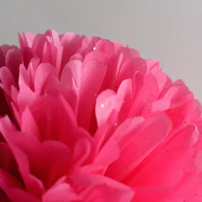 Hot pink with diamonds tissue paper pom pom