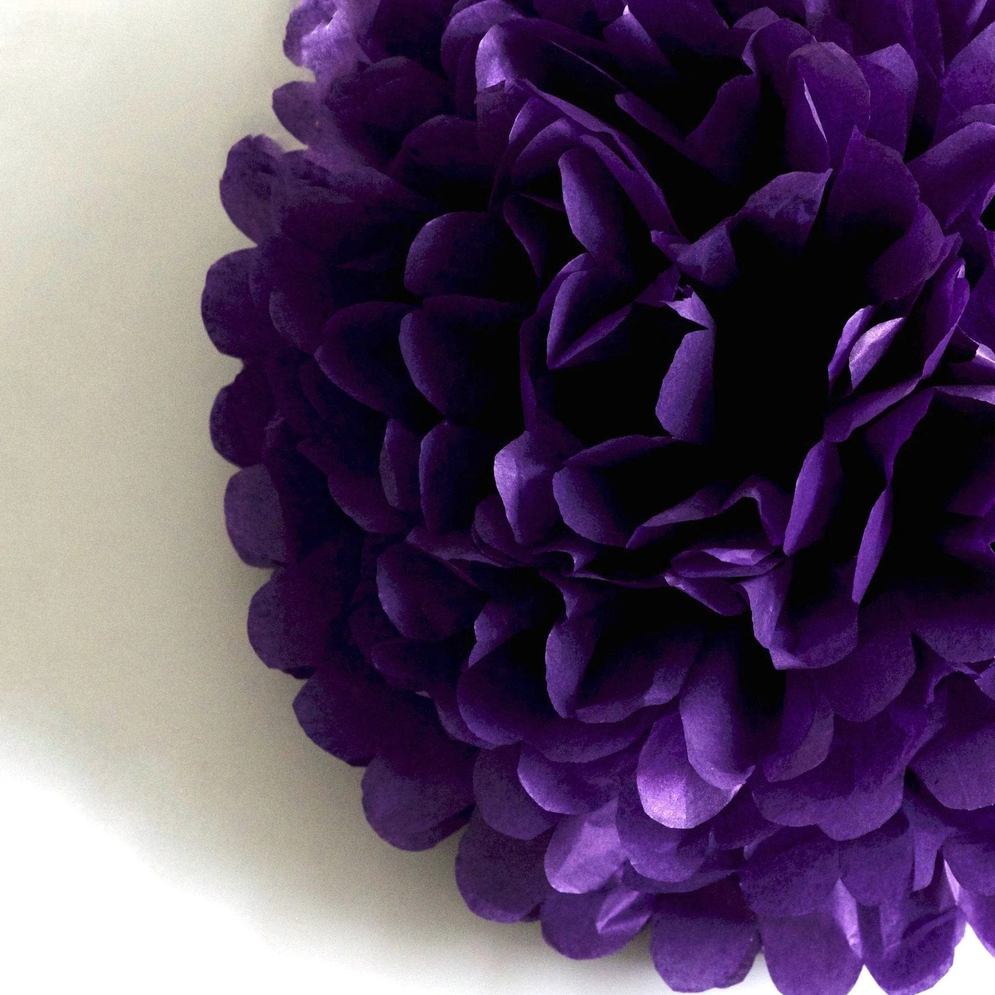 Large size purple tissue paper pom pom