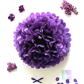 Large size purple tissue paper pom pom