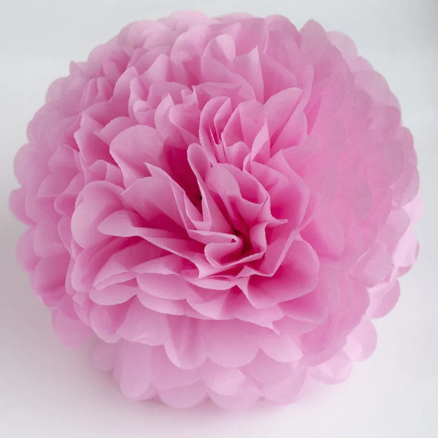 Large size raspberry tissue paper pom pom
