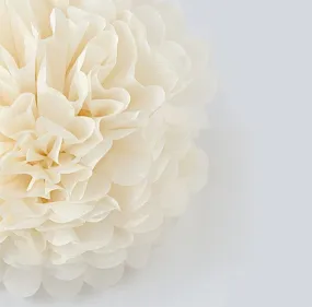 Large size vanilla tissue paper pom pom