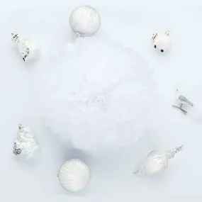 Large size White tissue paper pom pom