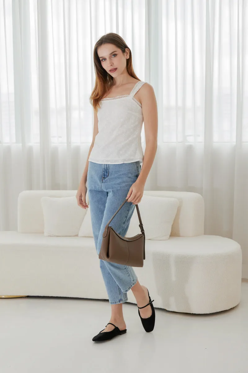 Liora Slip-on Mules in Black Waterproof Satin