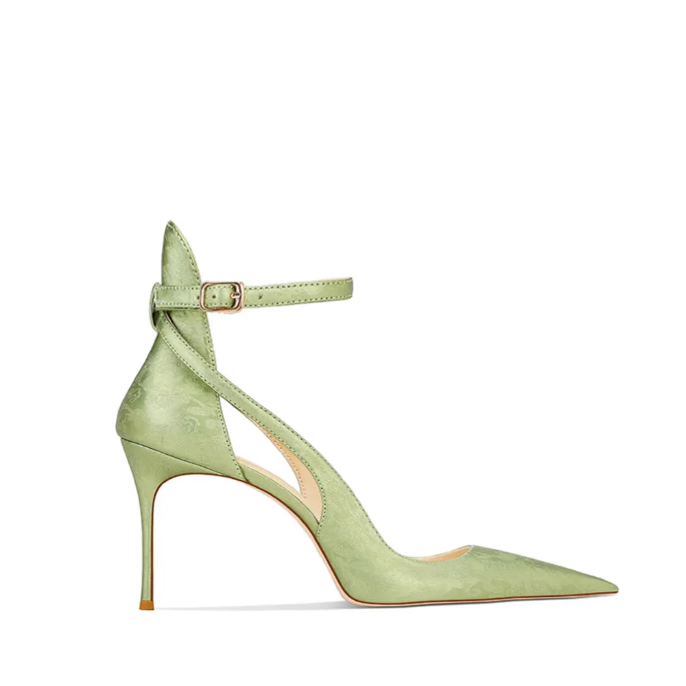 LOVRE Cut Out Mid Heel Sandals - 6cm