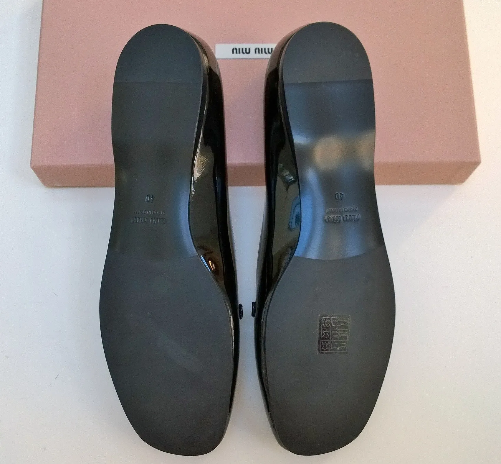 Miu Miu Black Patent Loafers New Flats Shoes