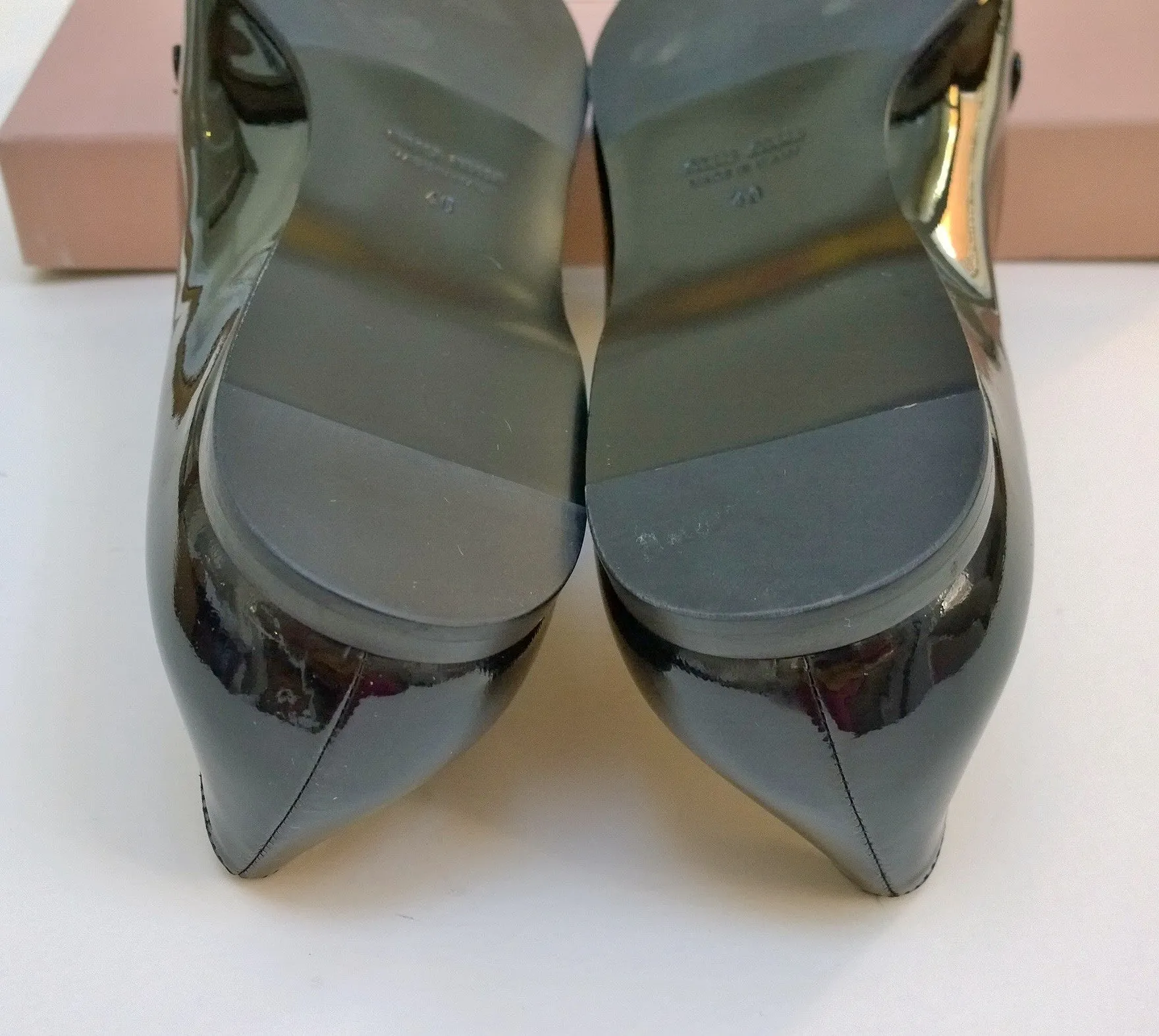 Miu Miu Black Patent Loafers New Flats Shoes